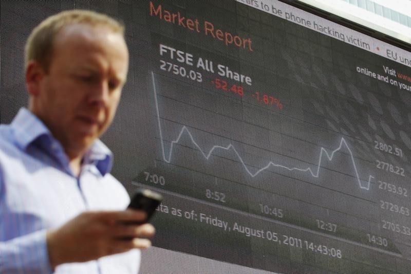 英国股市收低；截至收盘Investing.com 英国 100下跌0.70%