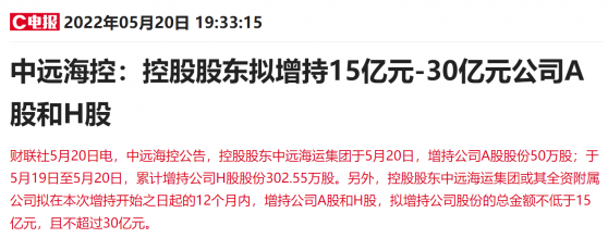 控股股东最高增持30亿！10倍航运牛股高位腰斩，BDI周线六连阳