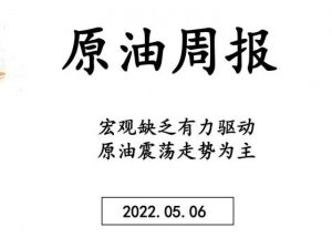 Read more about the article 三立期货原油周报(20220506) 提供者 FX678