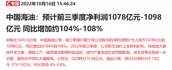 豪赚超千亿！8000亿海上油气龙头前三季度净利同比料翻倍，机构却称未来原油需求可能不及预期