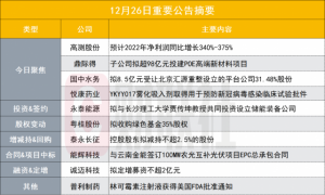 Read more about the article 今年净利同比大增近4倍！170亿光伏设备股发布业绩预告|盘后公告集锦 提供者 财联社