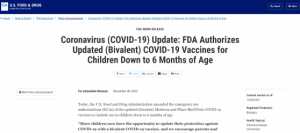 Read more about the article FDA批准6个月至5岁婴幼儿打二价新冠疫苗 但适用条件还有差别 提供者 财联社