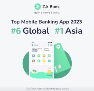 Read more about the article Sia Partners：2023年热门手机银行App排名 众安银行(ZA Bank)位居全球第六 提供者 智通财经