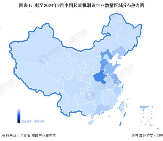 收藏！2024年中国起重机制造企业大数据竞争格局(附企业分布、风险分布、投融资集中度等)